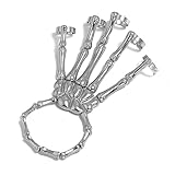 Punk-Finger-Ring-Link-Armband, Halloween Armband für Frauen, Hip Hop Punk Vielseitig Fünf Finger Ring Armband, Handgeschirr Slave-Armband Unisex Einstellbar Armband Armreifen für Armband Partei