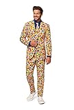 OppoSuits Lustige Verrückt Abschlussball Anzüge für Herren - Komplettes Set: Jackett, Hose und Krawatte,Mehrfarbig,54