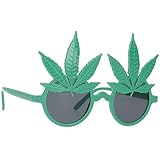 Folat 8714572007054 705 Brille Cannabisblätter, Grün