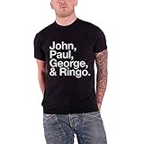 T-Shirt # Xl Black Unisex # John, Paul, George & Ringo