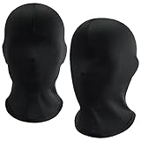 QincLing 2 Stück Vollgesichtsmaske, Vollgesichtsmaske Halloween Kopfmaske Schwarz Gesichtslose Maske Spielzeug Masken, 32*25cm