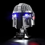 BRIKSMAX Led Beleuchtungsset für Lego Star Wars Mandalorianer Helm - Compatible with Lego 75328 Bausteinen Modell - Ohne Lego Set