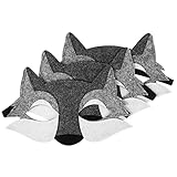 STOBOK Wolf Fühlte Halb Tier Maskerade Masken Cosplay Requisiten für Kostüm Zubehör Halloween Weihnachten Dekorationen Partei Liefert 3Pcs