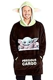 The Mandalorian Oversized Hoodie Herren, Star Wars Fleece Riesen Pullover Herren Hoodie Blanket (Braun/Grün)