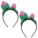 Garneck Kaktus Haarreif 2er Set - Niedliches Kaktus Kostüm Zubehör Für Damen - Ideal Für Partys Festivals Und Kostüme Mit Bunten Quasten Und Festlichem Design