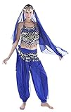 Seawhisper Orientalisches Bautanz Kostüm Bekleidung Accessoires Erwachsene Damen Haremsdame Karnevalskostüm Faschingskostüm Jasmin Jeannie Aladdin Arabische Prinzessin indisch Bollywood