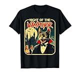 Nacht des Vampurr Lustige Katze Halloween T-Shirt