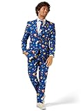 OppoSuits Weihnachtsanzüge für Herren – Besteht aus Sakko, Hose und Krawatte, Merry Pixmas, 54 EU
