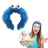 BOOSHMall krümelmonster Haarreif, Cookie Krümelmonster Haarreif mit Augen, Krümelmonster Stirnband, lustige haarreifen für Kinder Damen Karneval, Fasching Party Verkleidung Accessoires