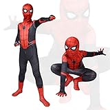 AOOWU Junge Mädchen Halloween Cosplay Kostüm, Superheld Kostüm Kinde 3D Anime Anzug Suit Bodysuit für Cosplay Karnevalsparty Party (100CM)