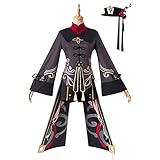 Anjinguang Hu Tao Cosplay Kostüm,Kaeya Cosplay Outfit Spiel Charakter Kostüm Halloween Comic-Con Party Fancy Dress Up Uniform