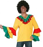 KarnevalsTeufel Kostüm Oberteil Rio Brazil, Karneval in Brasilien, Sambaärmel, Brazilia, 1-TLG. Langarm