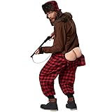 dressforfun 900425 - Herrenkostüm Hinterwäldler mit Überraschung, Stoffeinsatz mit falschen Pobacken (L | Nr. 302087)