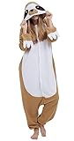 SAMGU Adult Pyjama Cosplay Tier Onesie Body Nachtwäsche Kleid Overall Animal Sleepwear Erwachsene Jumpsuit Costume Khaki M