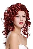 WIG ME UP - 0051-ZA14/ZA12 Perücke Damen Karneval Halloween super voluminöse Locken Lockenpracht Mähne Rot gesträhnt lang Femme Fatale