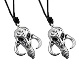 2 Stück Mandalorianische Halskette, Mandalorianischer Anhänger, Mandalorian Kette, Yoda Seil Halskette, Mandalorianischem Symbol Halskette, Disney Mandalorian Edelstahl Anhänger, Kette Personalisiert