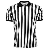 Herren Schiedsrichtershirt, Offizielles Schiedsrichtertrikot für Herren, Herren Offiziell Schiedsrichter Trikot, Schwarz-weiß gestreiftes Schiedsrichter-Kostü, für Basketball, Fußball, Fußball