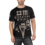 De&PE&Che Herren M&ode Graphic Basic Kurzarm T-Shirts Shirts Für Männer Klassische Weiches Rundhals Tshirts Mit Logo Grafik Print Merch Bekleidung Tops (3,Large)