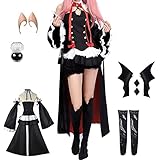TFRVMA Krul Tepes Cosplay Kostüm Krul Cosplay Kleid ausgestellte Ärmel komplettes Set mit Zubehör