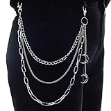 OOTSR Punk Damen Hosenkette, der Mond Jeanskette Hose Kette Hip Hop Kette für Mädchen/Damen Hose
