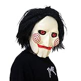 Yearsahrk Saw Maske Horror Jigsaw Maske Clown Maske Scary Billy Masken Karneval Halloween Kostüm Cosplay Latex Requisiten