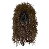 SKHAOVS Braun Perücke 60er 70er 80er Jahre Perücke Herren perücke Vokuhila Perücke Langes Lockige Perücke Disco Punk Rock Perücke Karneval Halloween Cosplay Perücke für Erwachsene (Braun)