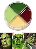 Professionelle Theater-Schminke für Monster - Horror Make-Up Set Creme Schminkdose 4 Farben - Halloween Karneval Motto-Party