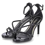 Buffalo Damen Sandaletten/Riemchensandaletten Serena Shine Schwarz Textil-Synthetik-Mix, 11-Deutsch:39, Color:schwarz