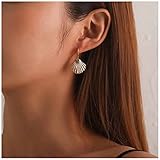 Dervivea Boho Muschel Ohrringe Muschel Baumeln Huggie Ohrringe Retro Muschel Ohrringe Gold Muschel Ohrringe Schmuck Für Frauen Und Mädchen
