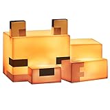 Minecraft Fuchs Nachtlicht - Offiziell lizenziert, Süße Lampe, Geschenk für Jungs & Mädchen, Gaming-Zimmerzubehör & Deko fürs Kinderzimmer, Bunt