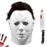 STFYUG Michael Myers Mask, Horror Mask, Halloween Kills Mask, Halloween Masks, Latex Halloween Scary Cosplay Props for Halloween, Costume Parties & Horror Fans(A)