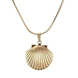 Ouran Fashion Choker Halskette für Frauen, Shining Sea Shell Anhänger Halskette Kette Mädchen Halskette Anhänger Beach für Paare, Metall