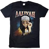 Aaliyah T Shirt Trippy Logo Nue offiziell Herren Schwarz L