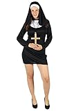 Sexy Nonnen Kostüm für Damen - Größe S bis XXL - zu Motto Party Fasching und Karneval Größe L