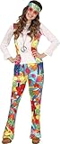 Fiestas Guirca Bunter Hippie Kinder Kostüm 3-4 Jahre - Retro Mädchen Jungen Flower Power 70er Jahre Kostüm - Hippie Kostüm Karneval, Fasching Kostüm Kinder Junge, Fasching Teenager Kostüm Jungen