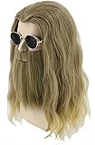 LeMarnia Herren Cosplay Perücke und Bart Lang Gelockt Perücke Halloween Kostüm Perücken