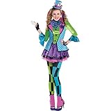 set high (PKT) (845580-55) Child Girls Sassy Mad Hatter Costume (12-14yr) - Grp 1-Brand: amscan
