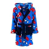 Spiderman Bademantel für Jungen, Weicher Fleece Bademantel für Kinder, Bademantel Geschenk für Jungen, Größe 4 Jahre | Blau