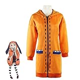 VIDOJI Runa Yomozuki Cosplay Kostüm Süße Kapuzenjacke für Halloween-Party,Yellow-XXL