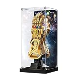 icuanuty Acrylmodell-Display-Box/Display-Vitrine für Lego Marvel Super Heroes Infinity Handschuh 76191 Sammler-DisplayBox Staubschutzhülle mit Sockel zur freien Aufstellung von Spielzeug