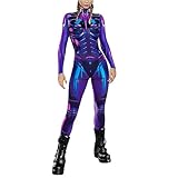 Damen Sexy Cosplay Body Halloween Kostüm One Piece Rollenspiel Overall Metallic Catsuit für alle Kostüme