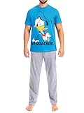 Disney Herren Schlafanzug Donald Duck Blau X-Large