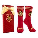 Harry Potter Socken für Damen, Rutschfeste Socken, Hogwarts Socken für Frauen Männer und Jugendliche, Hogwarts Geschenk | Rot