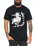 Zoro Sword - Herren T-Shirt Straw Hat Luffy Zoro One Monkey D. Pirat Ace Piece Goku Anime Ruffy, Größe:L, Farbe:Schwarz