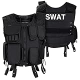 Black Snake SWAT Einsatzweste Taktische Weste schwarz Paintball Softair Gotscha Brustschutz - M/L - SWAT