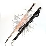 Swords and more Witcher Schwert - Geralt von Riva Stahlschwert mit Scheide, 117 cm Gesamtlänge, Metallschwert für Cosplays, zum Sammeln & als Geschenk