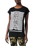 MERCHCODE Damen Ladies Joy Divison Up Tee T Shirt, Schwarz, S EU