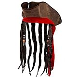 Boland 81938 - Hut Pirat Dirty Jack mit Kunsthaaren für Karneval und Mottoparty, Piraten Mütze, Seeräuber Hut, Zubehör Faschingskostüme, Kostüm Accessoire