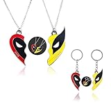 GUTERTOP 4 Stück Dead Figur Maske Modell Zubehör, Superhero Dead Heroes Keychains Metal Anime Cosplay Cartoon Für Männer