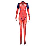 Asuka Langley Soryu Cosplay Kostüm Damen Jumpsuit Overall Anime Cosplay Bodysuit Einteiliger Catsuit Karneval Party Bühnenauftritt Kleid Geschenke für Fans